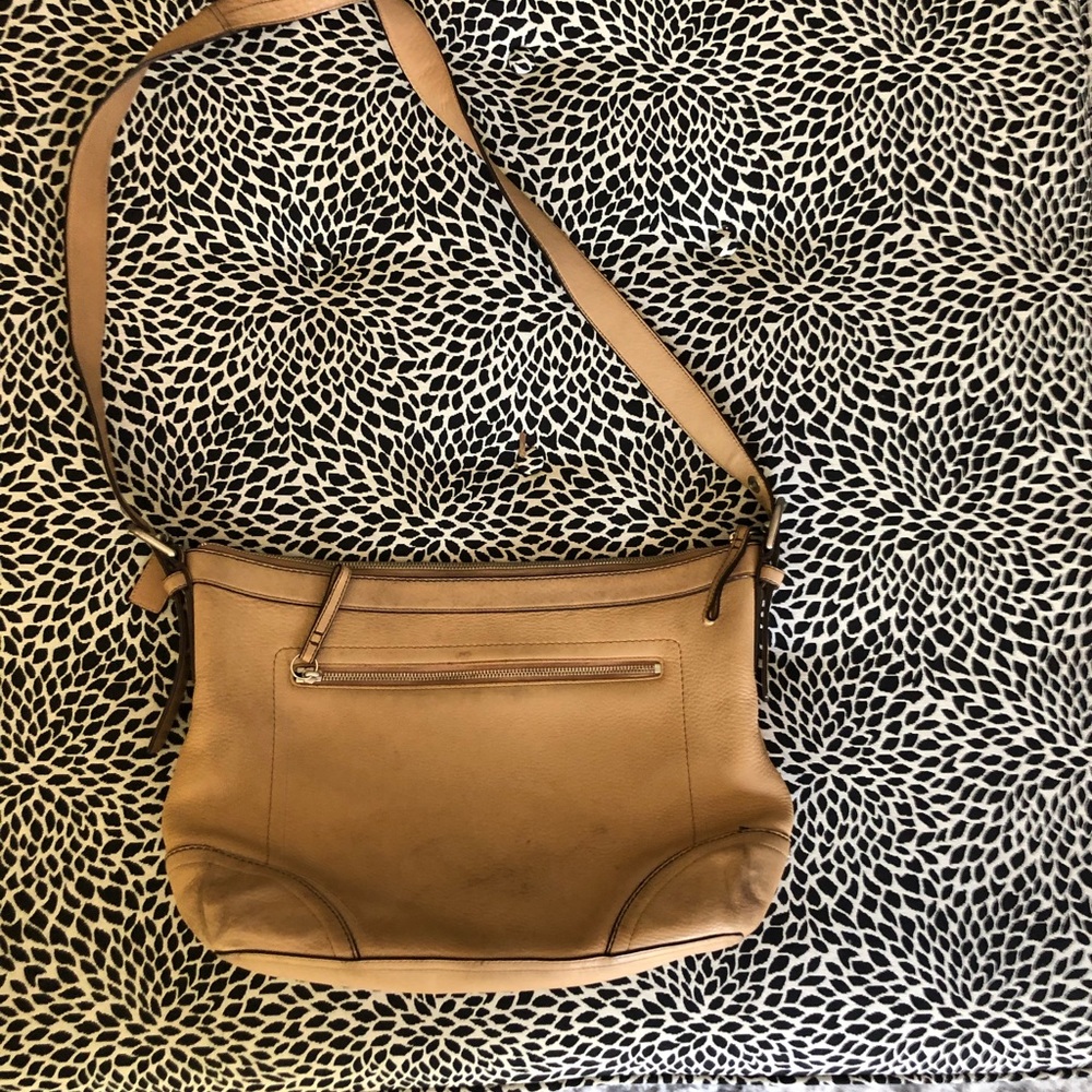 Coach Tan Camel Pebbled Leather Bag - Picture 6 of 11
